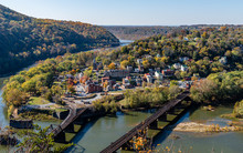 Harpers Ferry National Historic Park At The Confluence Of The Potomac And Shenandoah Rivers