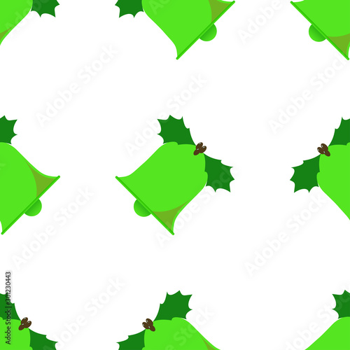 Christmas bells isolated on a white background. Seamless Christmas pattern fo...
