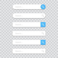 Aufkleber - Set of search bar icons on a transparent background