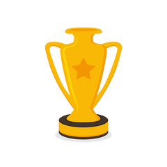 Wall Mural - trophy winner cup icon in a flat design