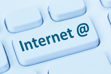 Wall Mural - internet online access connection connect connecting button computer