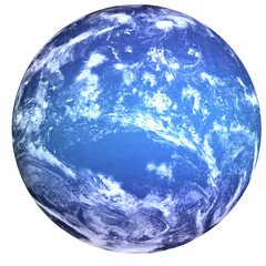 high detailed neptune planet of solar system with white atmosphere isolated. fiction blue planet. el