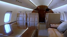 Modern Private Business Jet Leather Seats And Interior