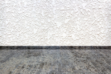 White wall concrete and floor made for cement.