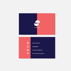 Wall Mural - Modern Geometric and Creative Business Card Template. Exclusive and Minimalist Style Design. Easy to use and Ready to Print. Vector Illustration