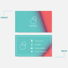 Wall Mural - Modern Geometric and Creative Business Card Template. Exclusive and Minimalist Style Design. Easy to use and Ready to Print. Vector Illustration