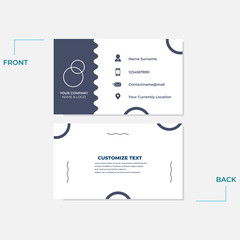 Wall Mural - Modern Geometric and Creative Business Card Template. Exclusive and Minimalist Style Design. Easy to use and Ready to Print. Vector Illustration