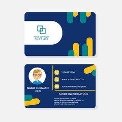 Wall Mural - Modern Geometric and Creative Business Card Template. Exclusive and Minimalist Style Design. Easy to use and Ready to Print. Vector Illustration