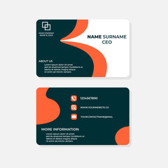 Wall Mural - Modern Geometric and Creative Business Card Template. Exclusive and Minimalist Style Design. Easy to use and Ready to Print. Vector Illustration