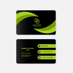 Wall Mural - Modern Geometric and Creative Business Card Template. Exclusive and Minimalist Style Design. Easy to use and Ready to Print. Vector Illustration