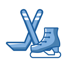 Poster - snow skate sport isolated icon