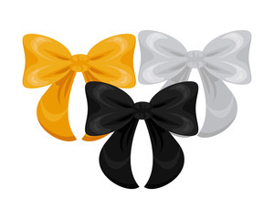 Poster - ribbon bows decorative isolated icons