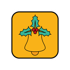 Sticker - merry christmas bell decoration icon