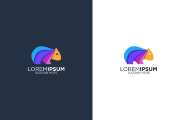 Colorful wombat logo design vector