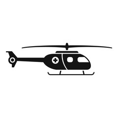 Canvas Print - Ambulance helicopter icon. Simple illustration of ambulance helicopter vector icon for web design isolated on white background