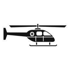 Sticker - Alert ambulance helicopter icon. Simple illustration of alert ambulance helicopter vector icon for web design isolated on white background