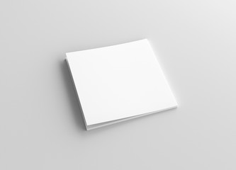 Square Brochure Magazine White Blank Mockup