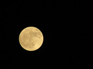 full moon in the night sky