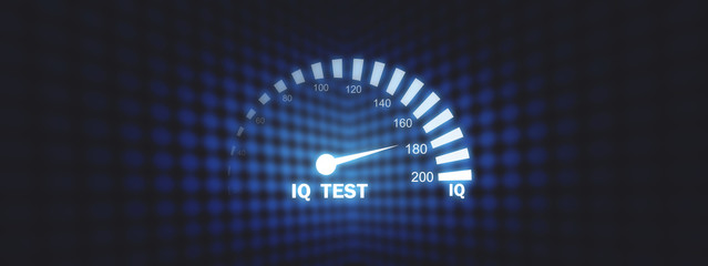 Speedometer. IQ test. Business concept