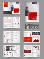 Sticker - Twelve Pages Modern Multi-Purpose Brochure Set.