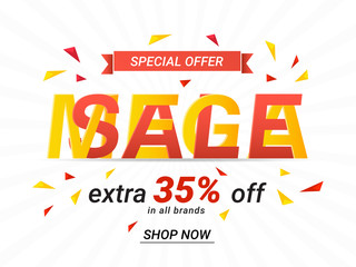 Sticker - Mega Sale Poster or Banner.