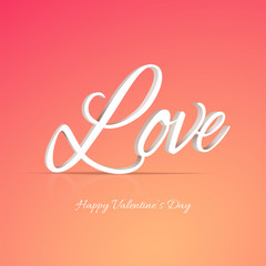 Poster - Love Typography for Valentine's Day Celebration.