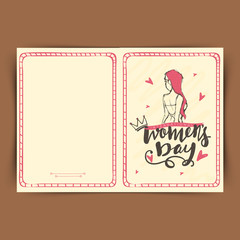 Poster - Greeting Card for Women's Day celebration.