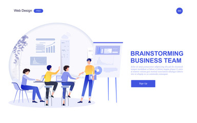 Business concept for  marketing ,analysis and brainstorm, teamwork, creative innovation, consulting and project management strategy.Vector illustration.