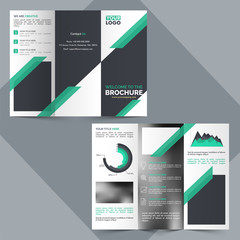 Sticker - Two Page, Tri-Fold Brochure design for Business.