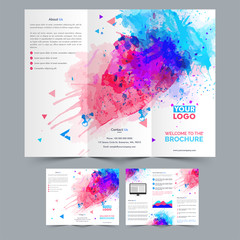 Canvas Print - Abstract Tri-Fold Brochure design for Business.