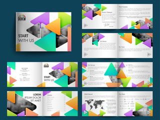 Sticker - Professional Twelve Pages Business Brochure Set.