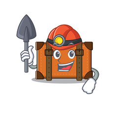 Poster - suitcase happy miner on a with character