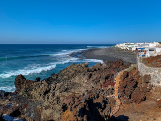 rocky shore and ocean view