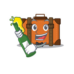 Wall Mural - suitcase with in the cartoon bring beer shape