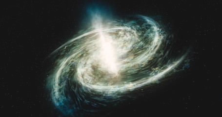 Wall Mural - acid spiral universe galaxy. abstract space background.