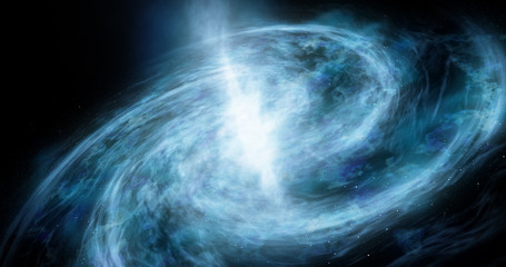 Wall Mural - A big bang forming a spiral galaxy universe. Gorgeous abstract background.