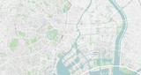 Fototapeta Mapy - Detailed map of Tokyo, Japan