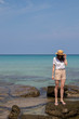 © allenkayaa - Young woman on the shore of a beautiful bay in Thailand, Koh Kood island