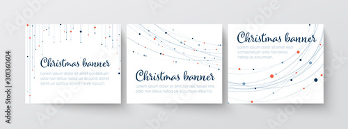 Cuadros en Lienzo Set of christmas Inline/Medium Rectangle banner templates