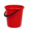 © fotofabrika - empty red plastic household bucket on a white background