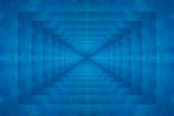 Wall Mural - Blue abstract glass tunnel background, design pattern template