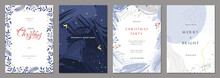 Merry Christmas And Modern Business Holiday Cards.