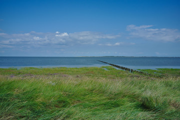 View over the north sea near Dornum (Dornumer Siel, Germany)