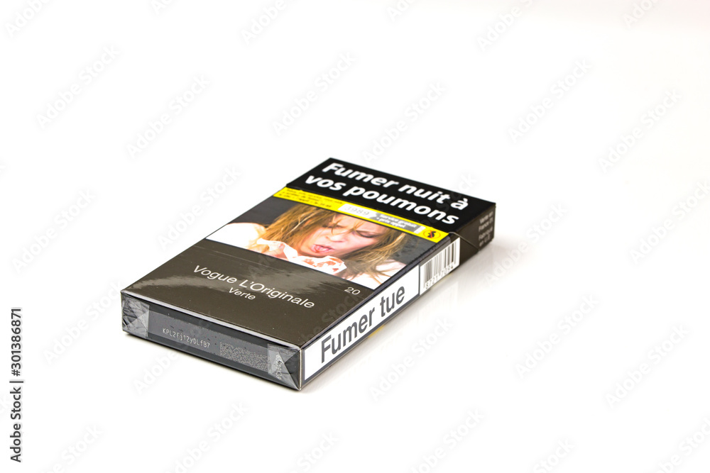 different types of vogue cigarettes Vogue brand thin cigarettes package isolated on white background Stock  Photo