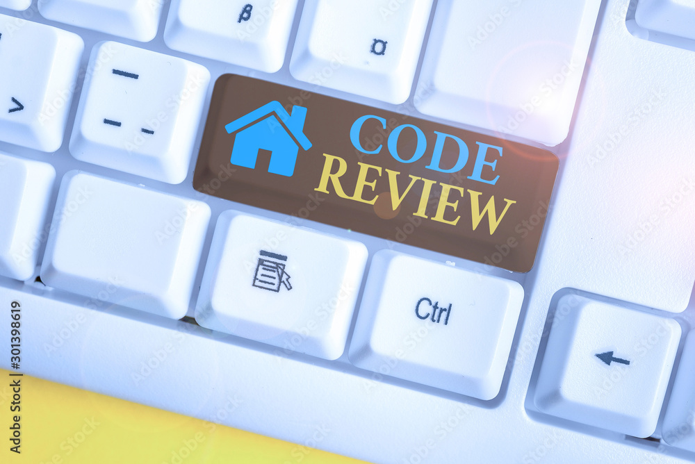 Word writing text Code Review. Business photo showcasing single most ...