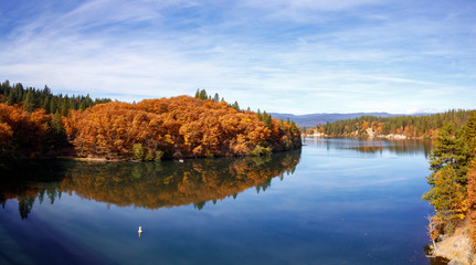 lake britton in autumn, northern california