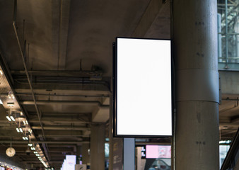 Wall Mural - Blank billboard posters in the airport,Empty advertising billboard at aerodrome.