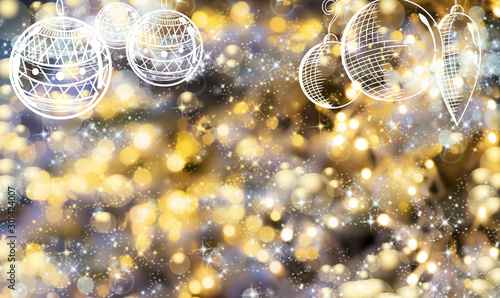 fondo de navidad con luces desenfocadas