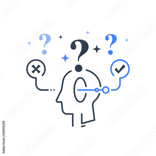 Fotomural Decision making under uncertainty, choice fork, mental trap, logical solution, c
