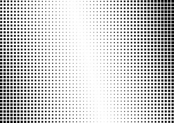 Abstract halftone dotted background. Monochrome pattern with square.  Vector modern pop art texture for posters, sites, cover, business cards, postcards, art design, labels and stickers.